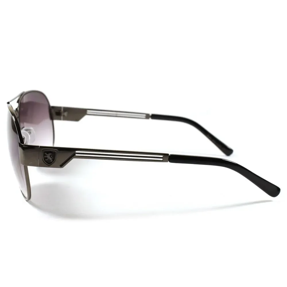 Air Force Style Modern Sporty Trendy Gunmetal & Black Mens Womens Sunglasses